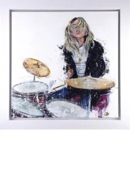 Lightning - Original - White Framed