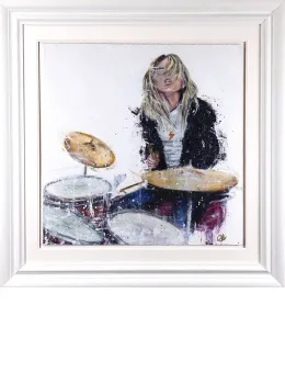 Lightning - White Framed