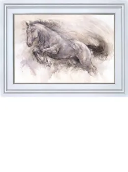 Lightning - White Framed
