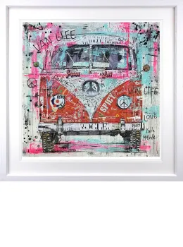 Living The Dream - White Framed - Mounted