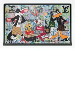 Looney Squad - Original - White Framed