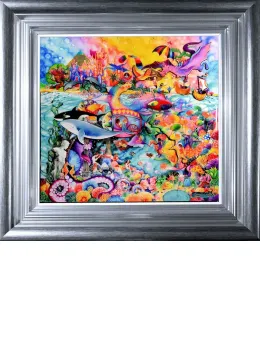 Lost Worlds - Silver-Blue Framed