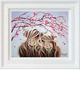 Love Blossoms - White Framed