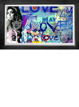 Love - On Board - Black Framed