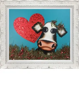 Love Me Do - Original - White Framed