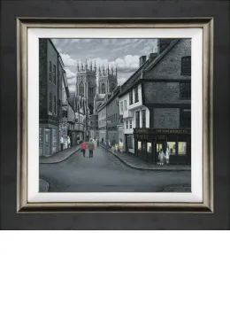 Meandering To The Minster - Canvas - Black Framed