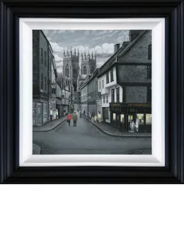 Meandering To The Minster - Deluxe Canvas - Artist Proof Black Framed