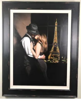 Midnight In Paris - Canvas - Black Framed