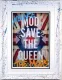 MOD Save The Queen - Flag - White  & Splattered Framed