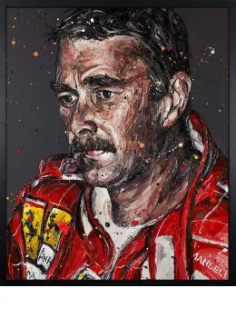 Monaco Mansell '90 - Canvas - Black Framed - Framed Box Canvas