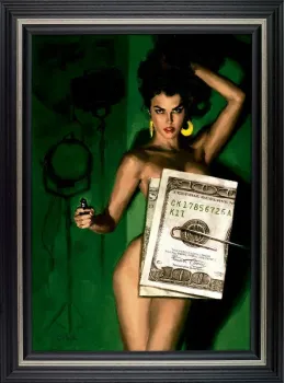 Money Shot - Canvas - Black Framed