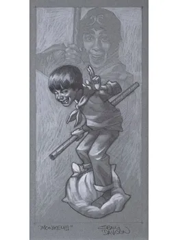 Monkey - Sketch - Mounted