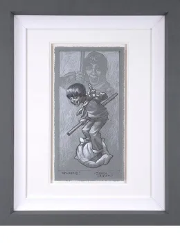 Monkey - Sketch - Grey Framed