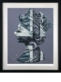 Monochrome Queen Jack - Black Framed