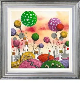 Moo Too - 3D High Gloss - Blue And Silver Framed