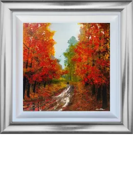 Morning Hike - Original - Framed Box Canvas
