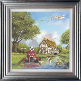 Mr Toad's Disastrous Day Out - Blue And Silver Framed