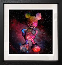 Nebula Mouse - Regular Size - Black Background - Black Framed