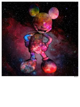 Nebula Mouse - Regular Size - Black Background - Mounted