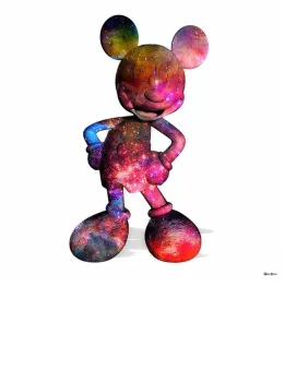 Nebula Mouse - Regular Size - White Background - Mounted