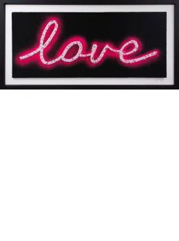 Neon Love Pink - Artist Proof Black Framed