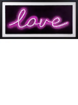 Neon Love Purple - Artist Proof Black Framed