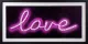 Neon Love Purple - Black Framed