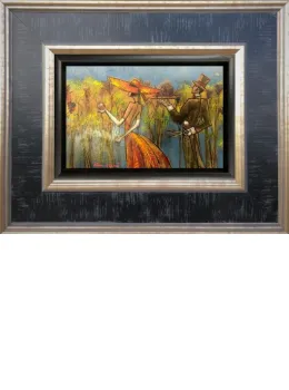 New Grape Tasting - Original - Black Framed