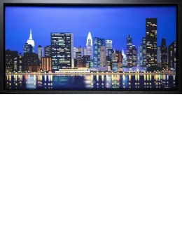 New York Skyline - On Aluminium - Black Framed