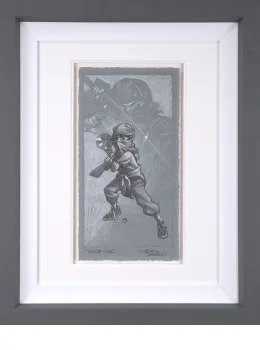 Ninja Star - Sketch - Grey Framed