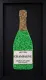 No Pain Champagne (Green) - Standard Size - Black Background - Black Framed