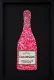 No Pain Champagne (Pink) - Standard Size - Black Background - Black Framed
