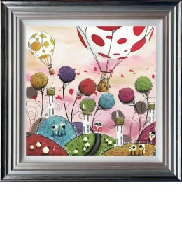 Nodding Off - 3D High Gloss - Blue And Silver Framed