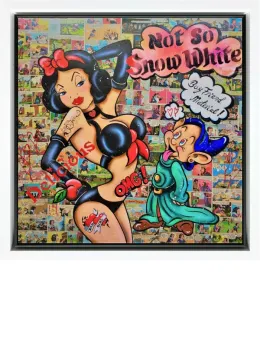Not So Snow White - Original - White Framed