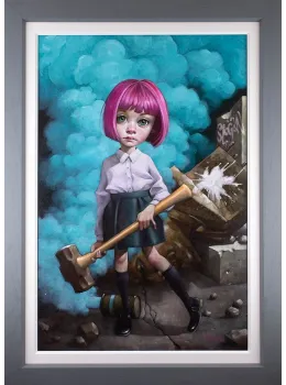 Oh, I Don't Know About Art, But I Know What I Like - Canvas - Grey Framed