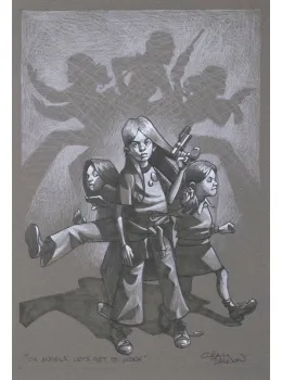 Ok Angels, Lets Get To Work  - Sketch - Mounted