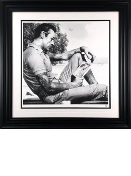 On Vacation (Black & White) - Black Framed