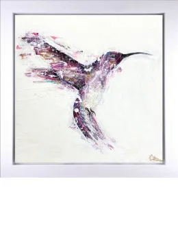 One Bird - Original - White Framed