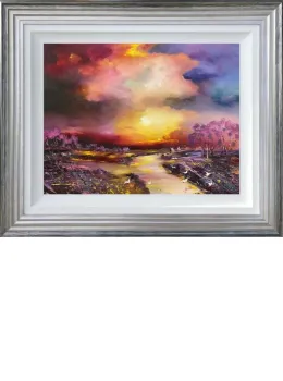 Our Skies - Original - Silver-Blue Framed
