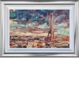 Paris Rooftop - Original - Silver Framed