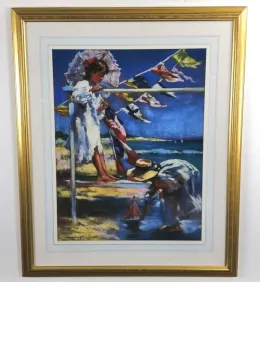 The Seaside - Original Pastel - Framed