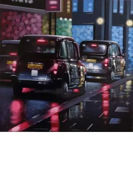 Pavement Reflections - Original - Black Framed
