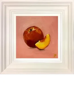 Peachy - Original - White Framed
