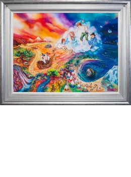 Peter Pan In Neverland - Silver-Blue Framed