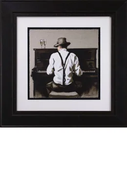 Piano Man - Sketch - Black Framed