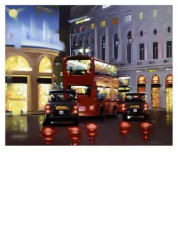 Piccadilly Night Adventure - Paper - Mounted