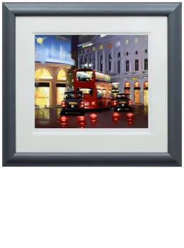 Piccadilly Night Adventure - Paper - Grey-Black Framed