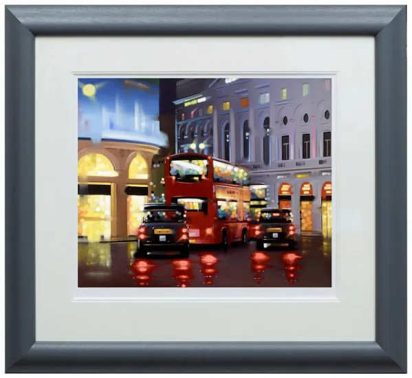 Piccadilly Night Adventure - Paper - Grey-Black Framed