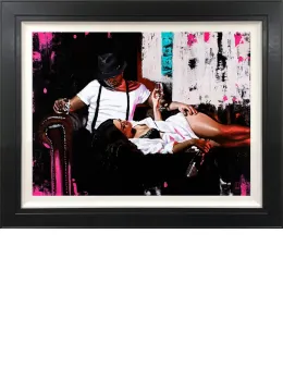 Pink Champagne - Canvas Framed