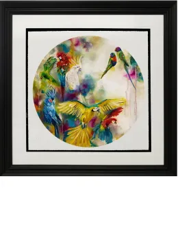 Pretty Polly (Parrots & Parakeets) - Large - Framed